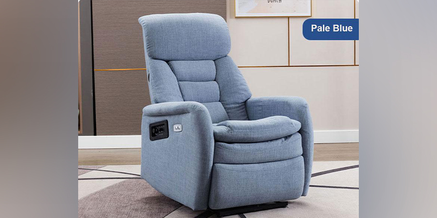 Cadeira reclinável feita com tecido natural