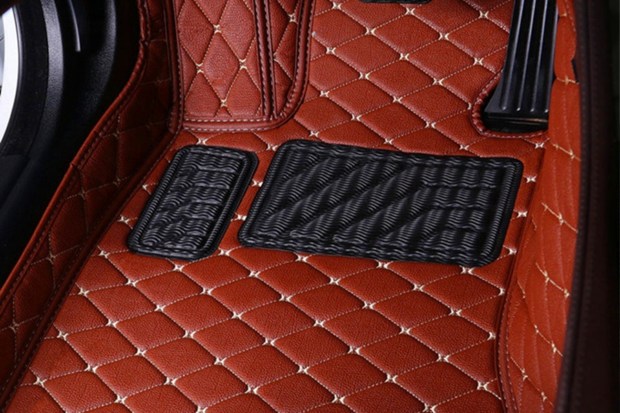 Red neoprene car floor liner