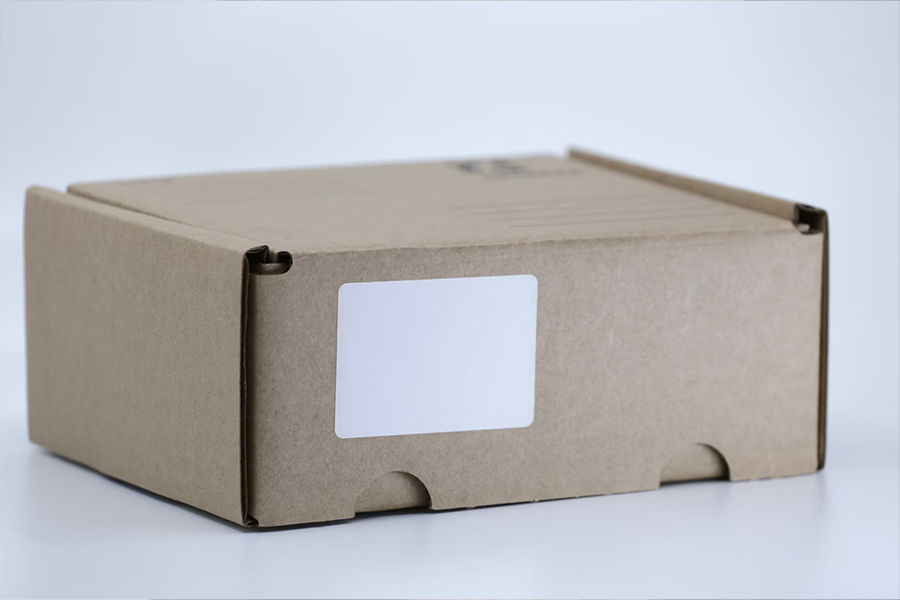 Brown cardboard box used for shipping products