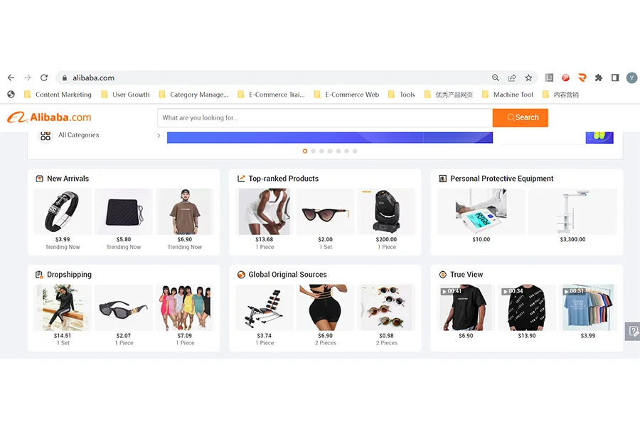 Alibaba.com dropshipping home page