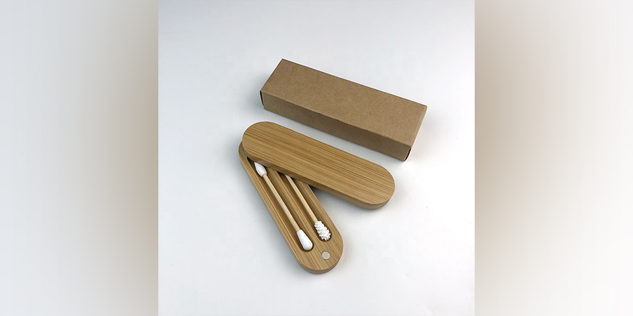 Cotton Buds Packaged In Biodegradable And Recycled Bamboo Box