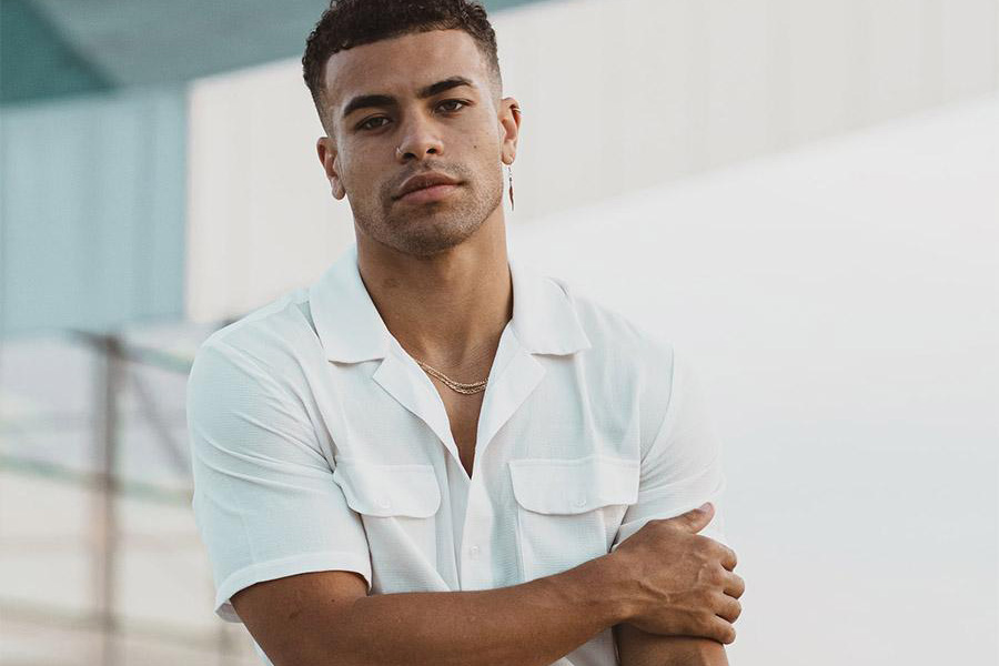 Man rocking a white western aviator shirt