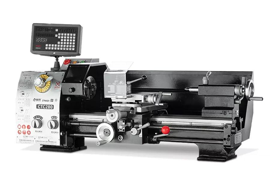 Motorized metalworking metal lathe