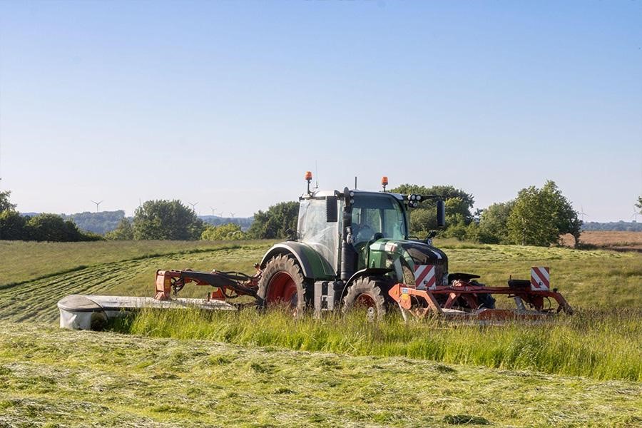 A Farm Tractor on the Field