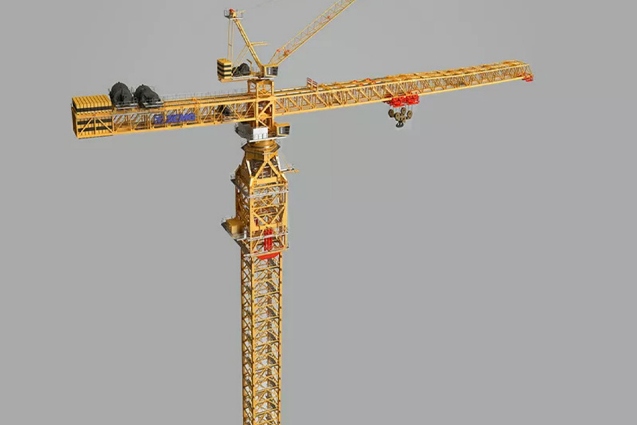 Crane on a gray background