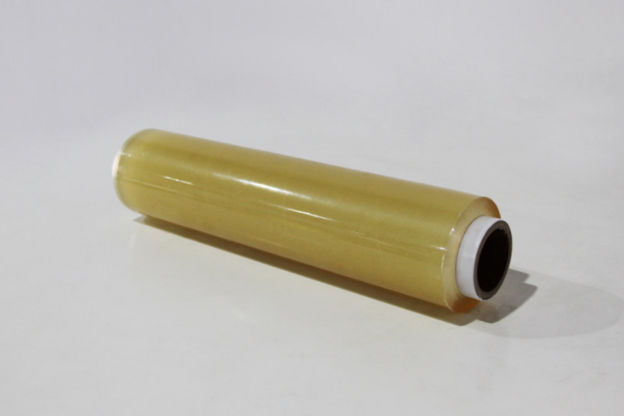 A roll of cling film wrap