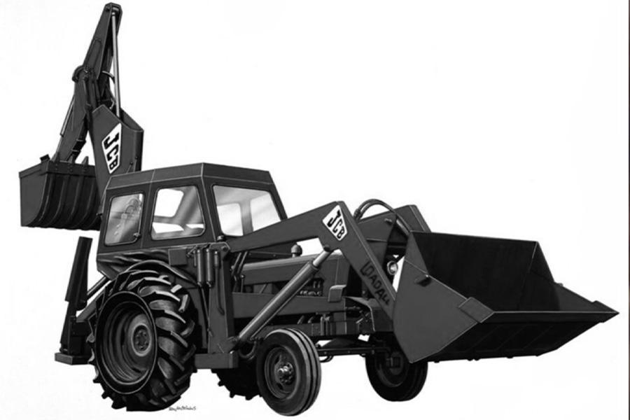 the first JCB backhoe loader 1953